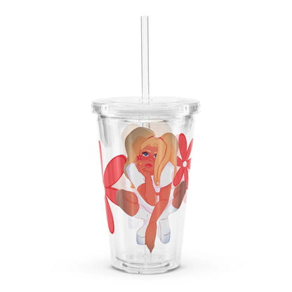 Poppy - Clear Cup -   Weinbecher, Doppelwandiger Becher aus Plastik (16 oz) #