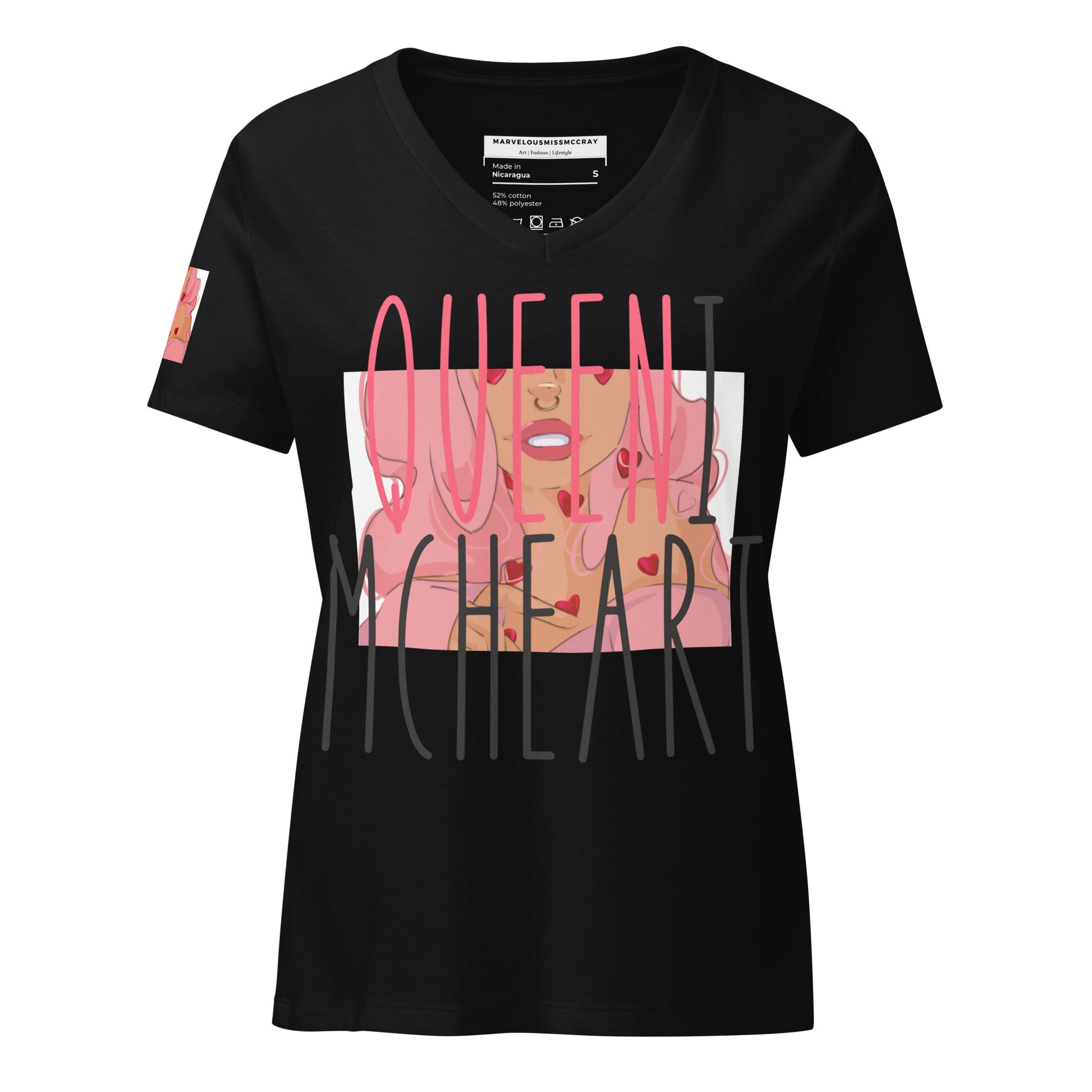 Queeni McHeart - Lockeres T-Shirt -   Shirts,Top #