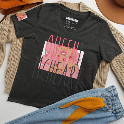Queeni McHeart - Lockeres T-Shirt -   Shirts,Top #