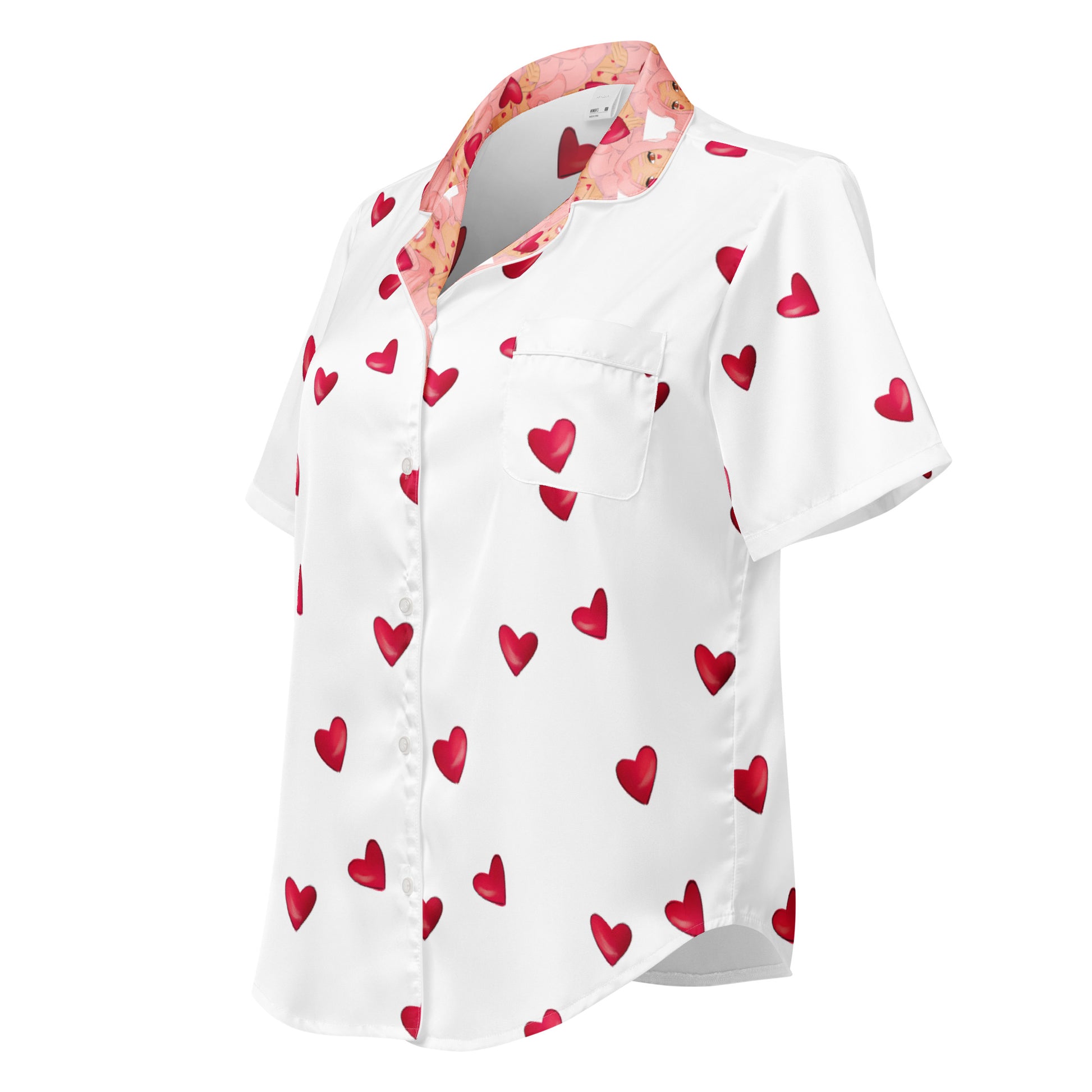 Queeni McHeart - kurzes Pyjama-Top -   PJ #