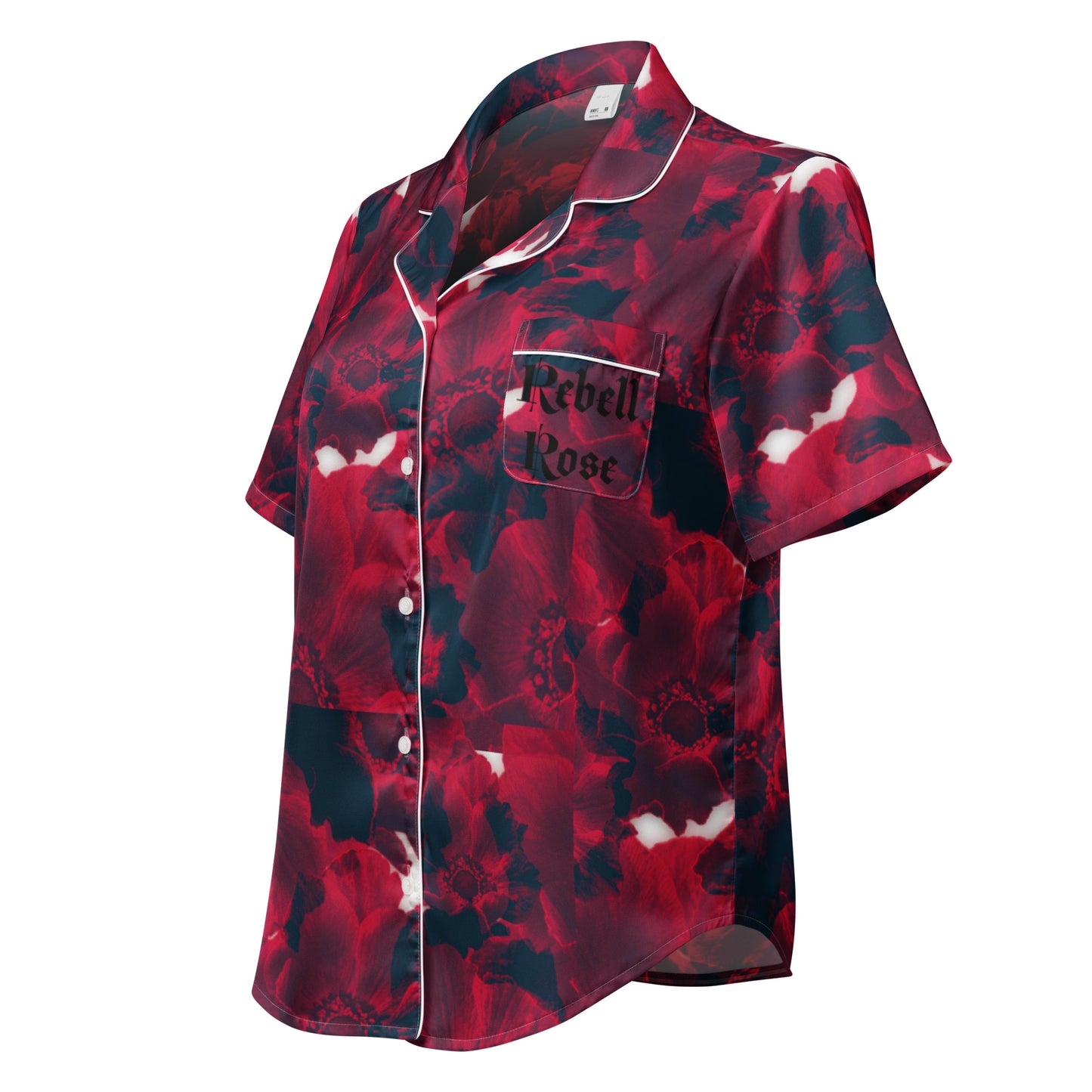 Rebell Rose - kurzes Pyjama-Top -   PJ #