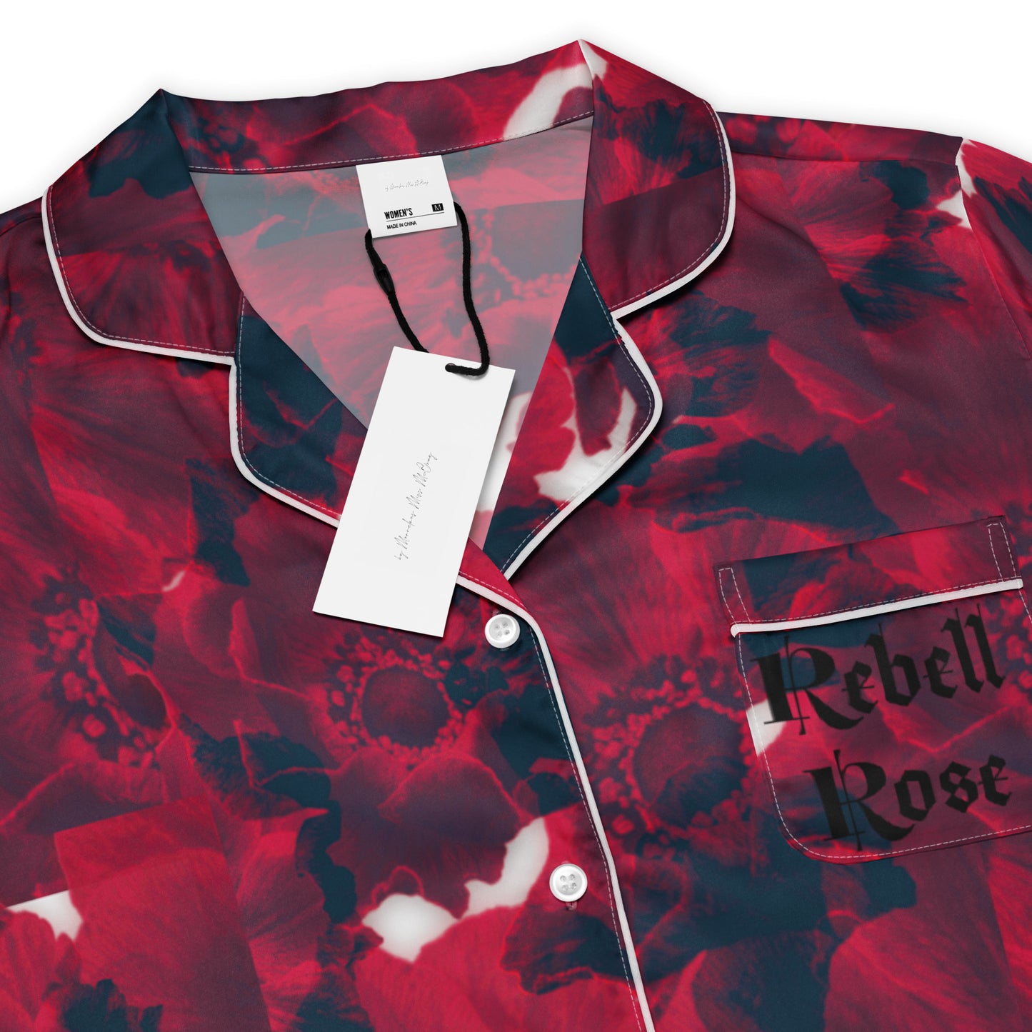 Rebell Rose - kurzes Pyjama-Top -   PJ #