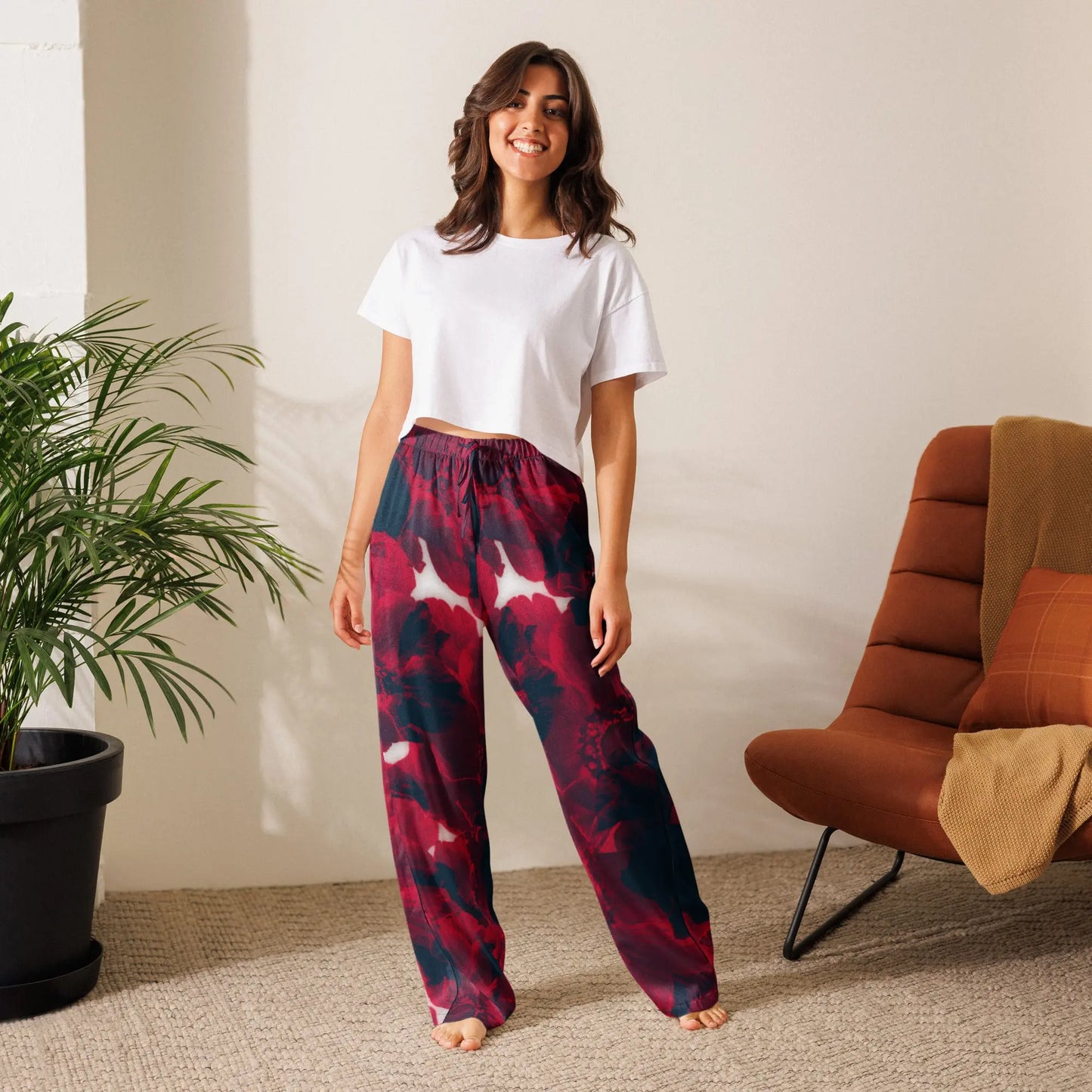 Rebell Rose - lange Pyjama-Shorts -   PJ #
