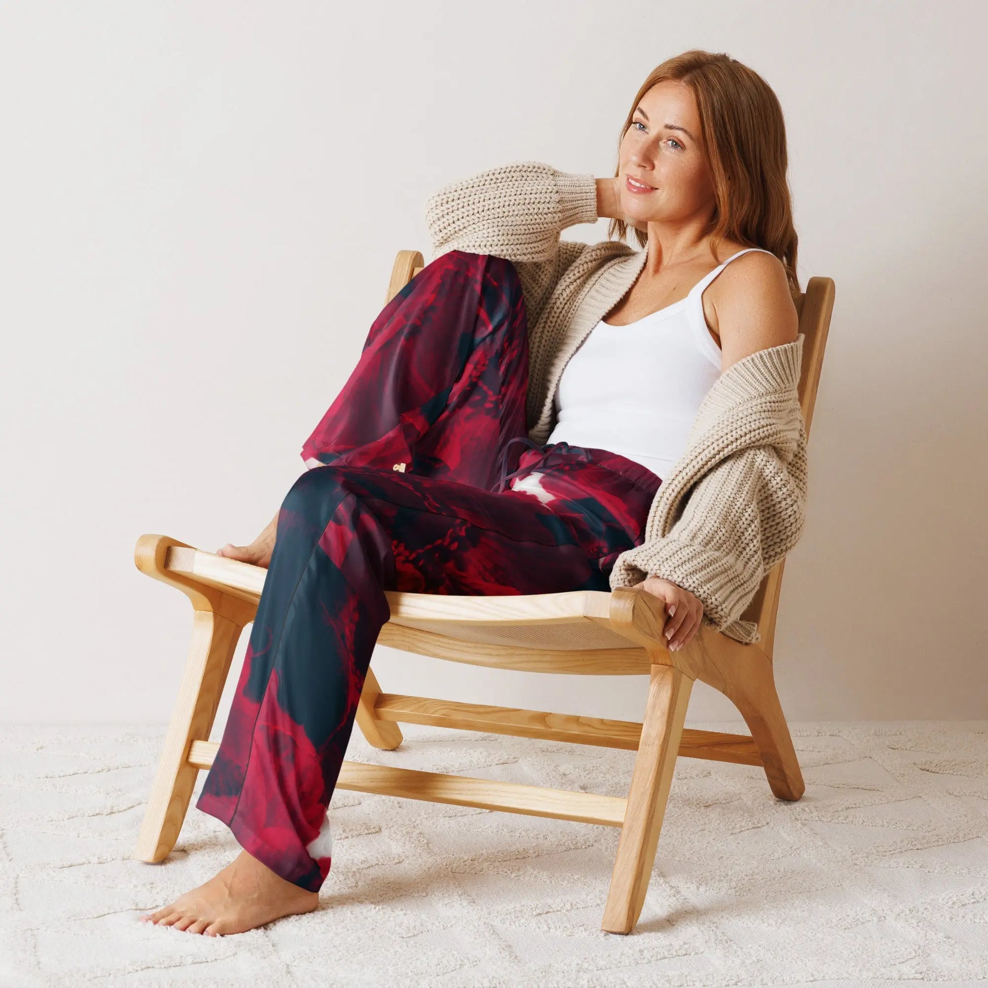Rebell Rose - lange Pyjama-Shorts -   PJ #