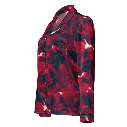 Rebell Rose - langes Pyjama-Top -   PJ #