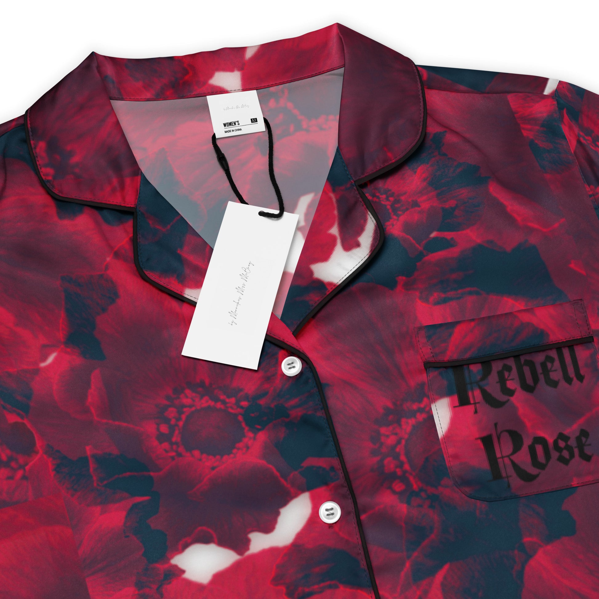 Rebell Rose - langes Pyjama-Top -   PJ #