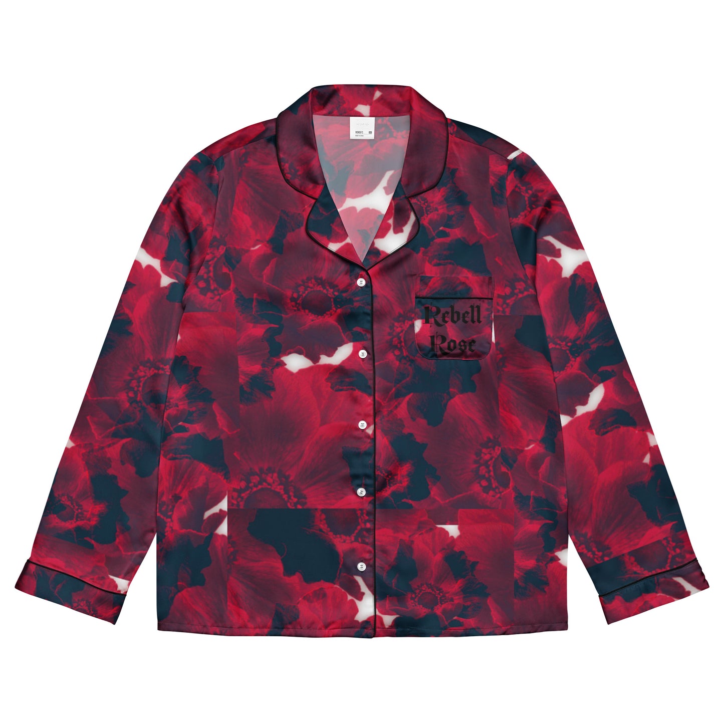 Rebell Rose - langes Pyjama-Top -   PJ #