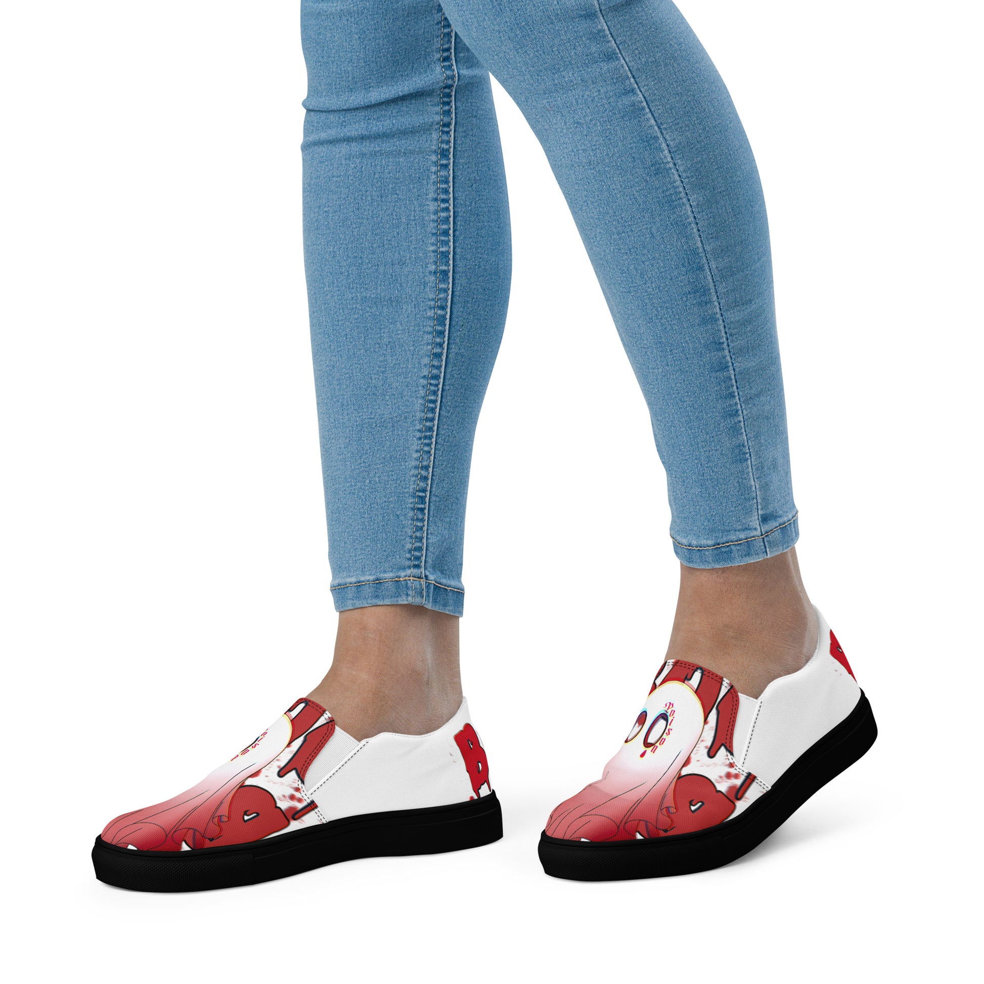 Red Boo - Canvas-Slipper -    #