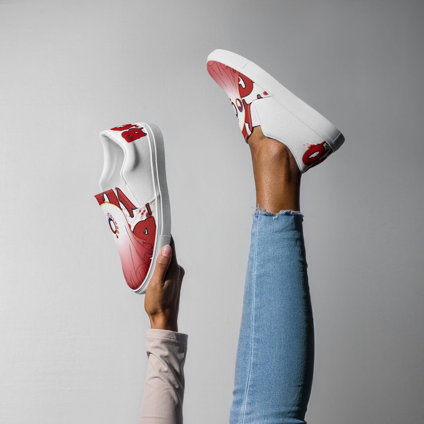 Red Boo - Canvas-Slipper -    #