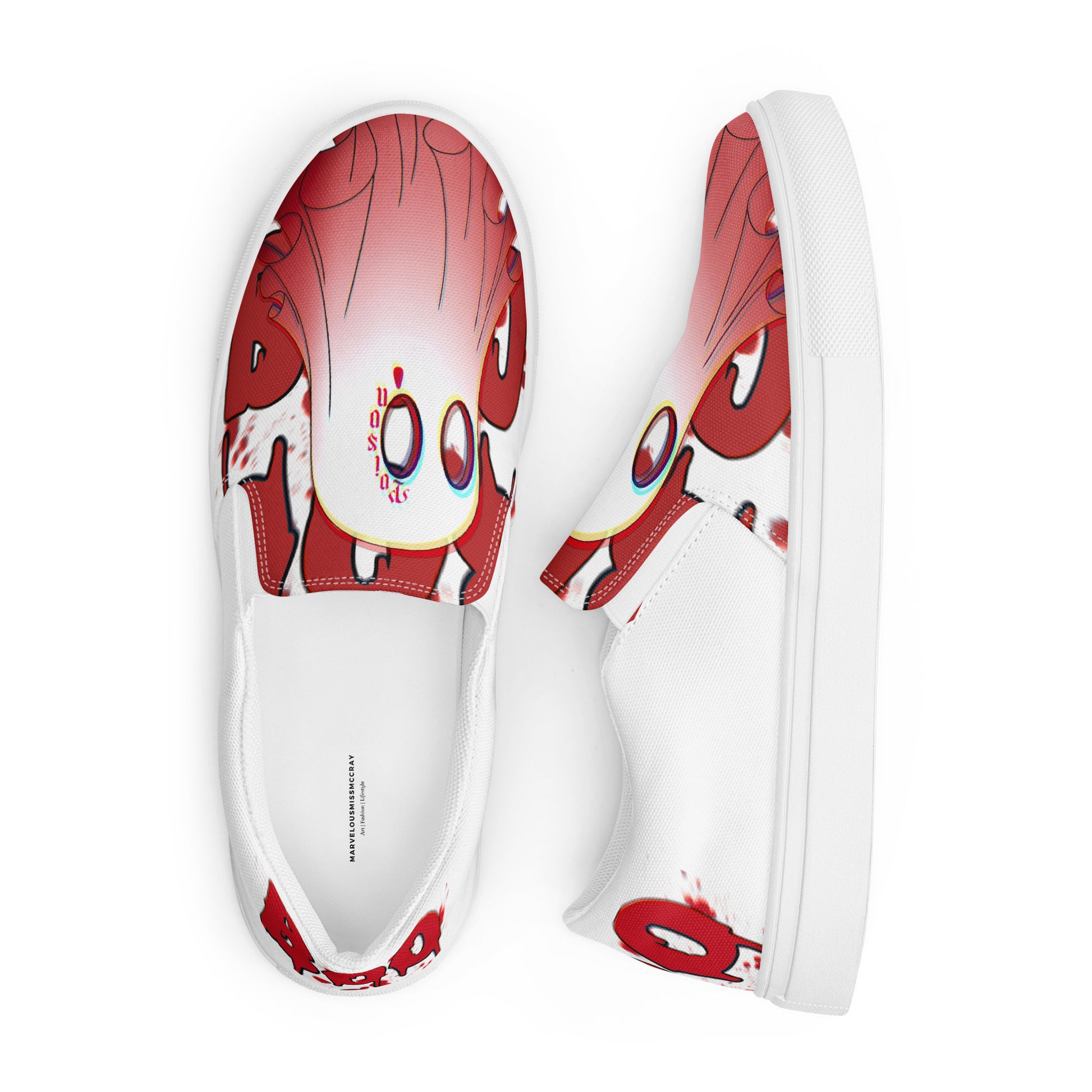 Red Boo - Canvas-Slipper -    #