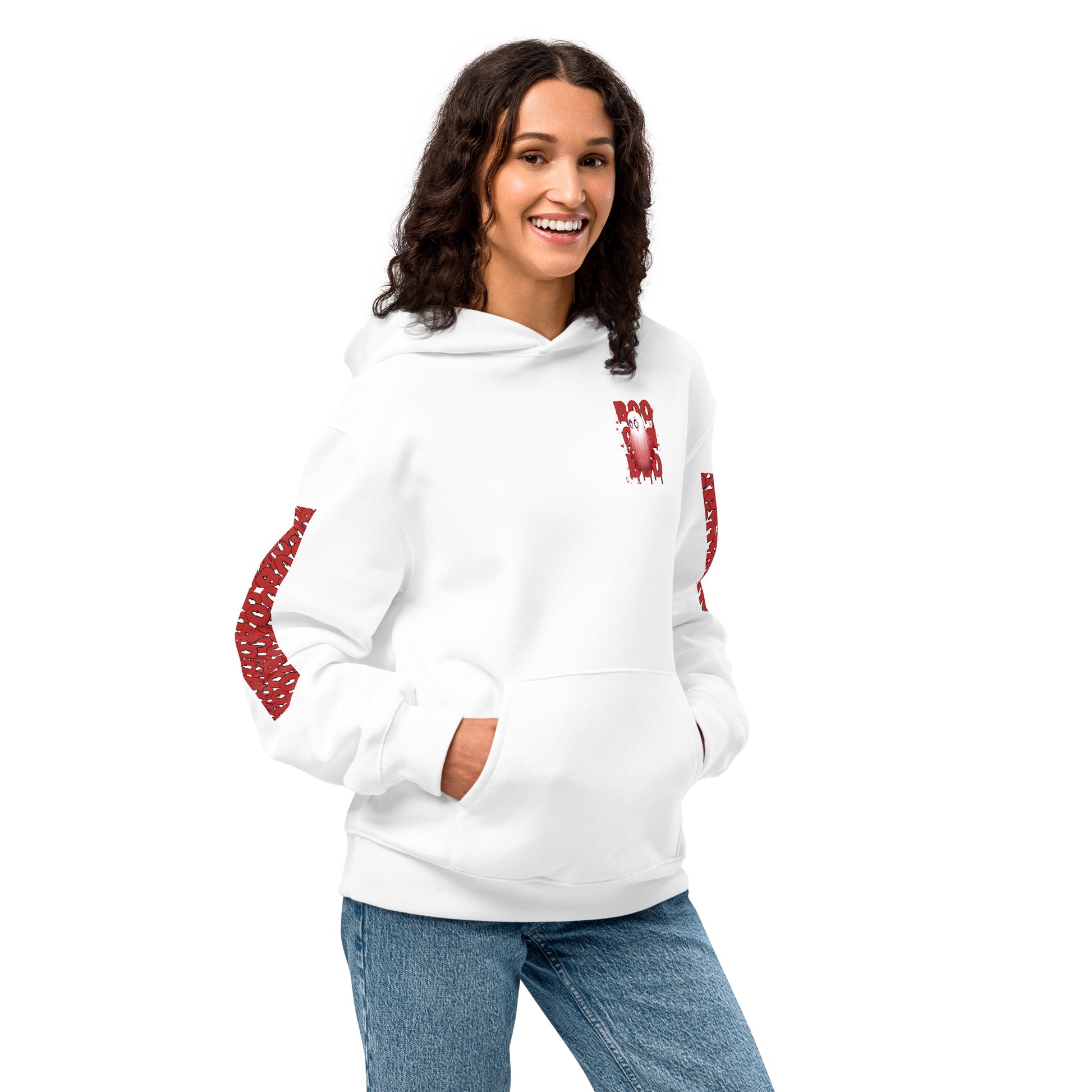 Red Boo - Oversized Hoodie -   Oversized Hoodie #