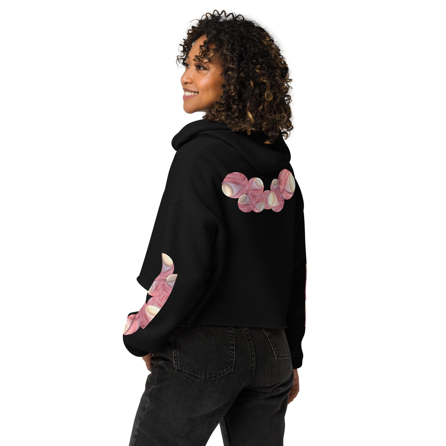 Rosè Eyeballs - Crop Hoodie -    #