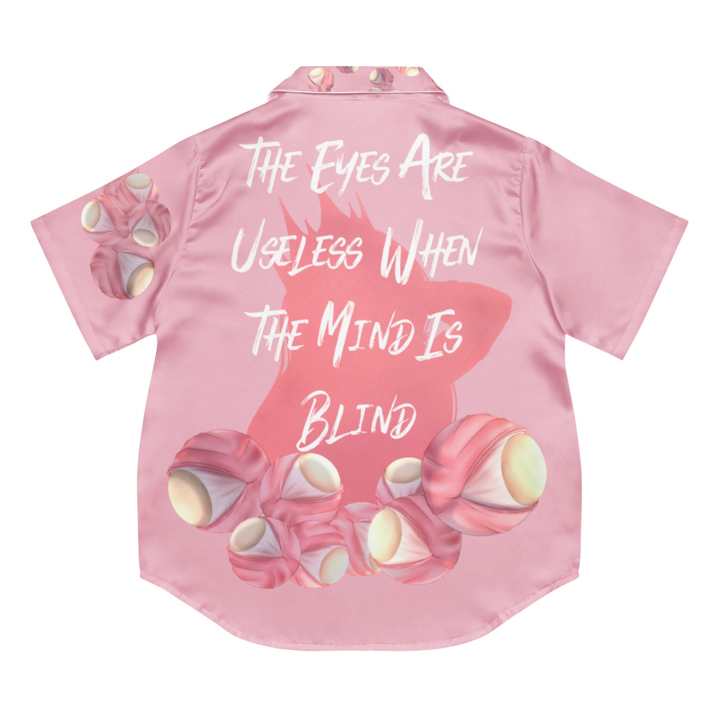 Rosè Eyeballs - kurzes Pyjama-Top -   PJ #