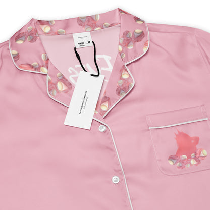 Rosè Eyeballs - kurzes Pyjama-Top -   PJ #