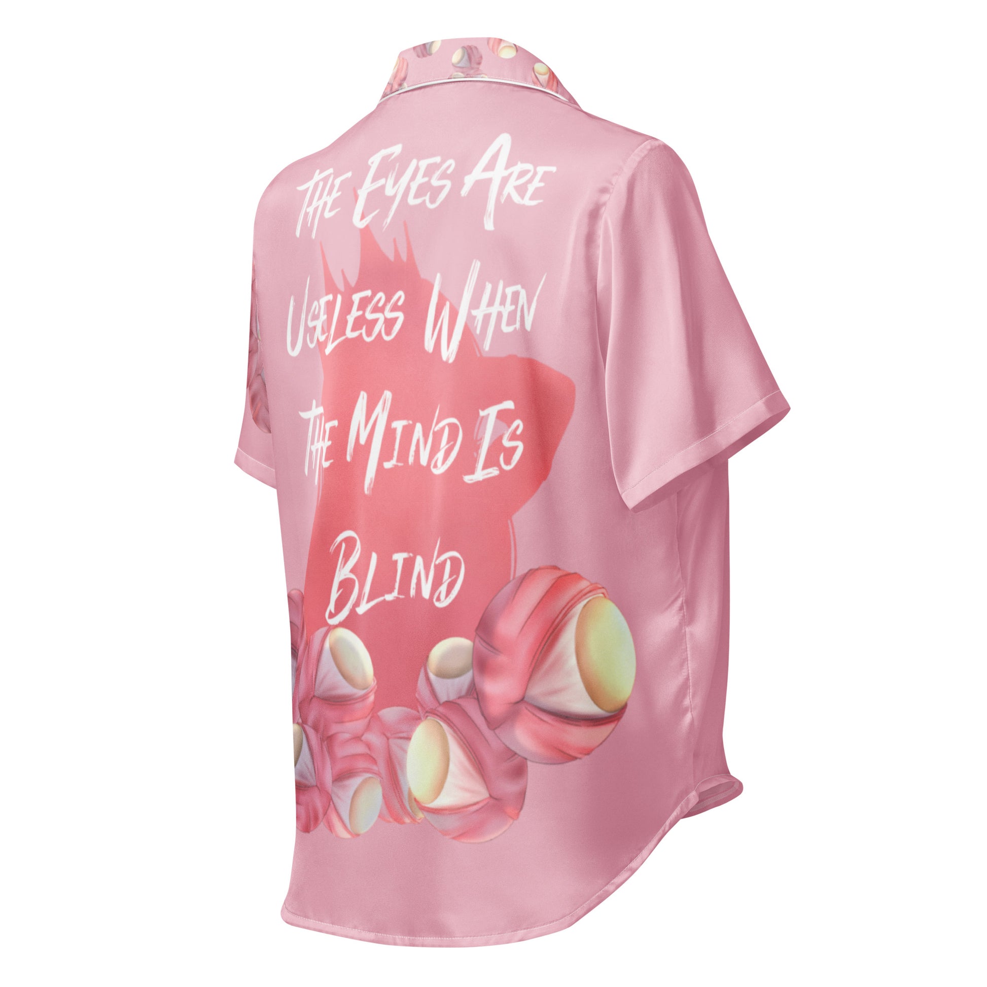 Rosè Eyeballs - kurzes Pyjama-Top -   PJ #