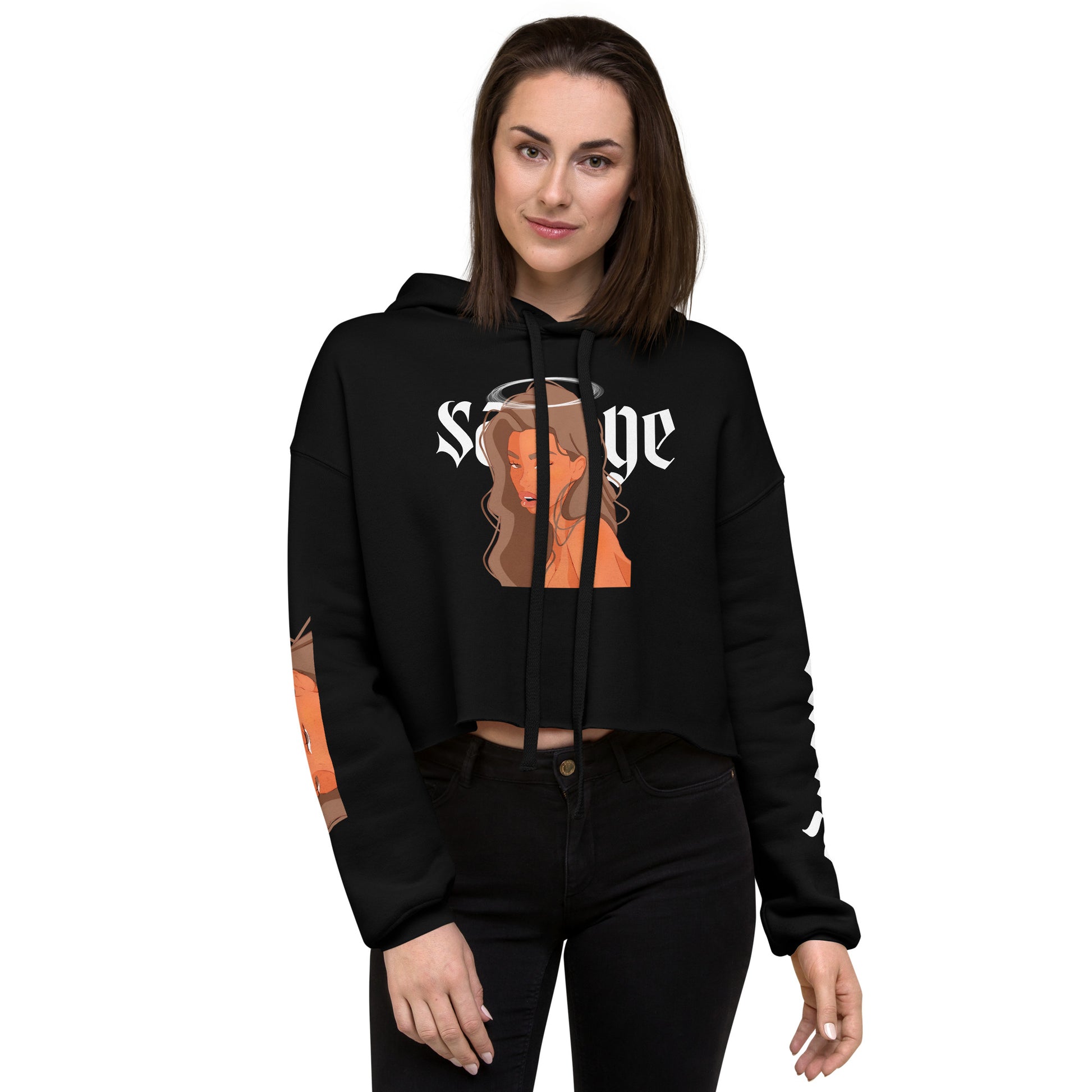 Savage - Crop-Hoodie -    #