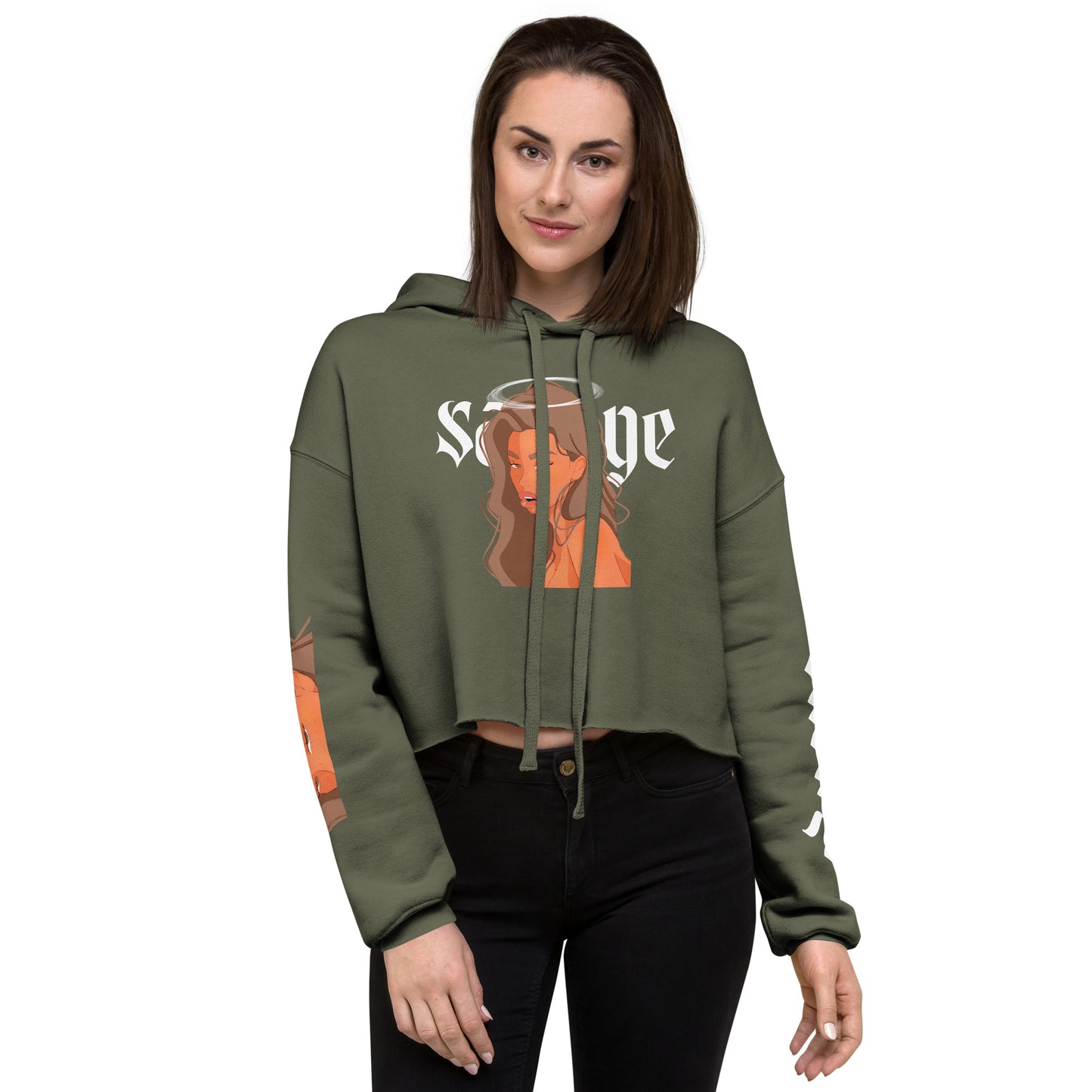 Savage - Crop-Hoodie -    #