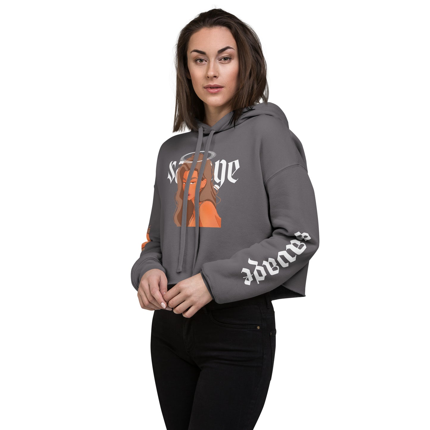 Savage - Crop-Hoodie -    #