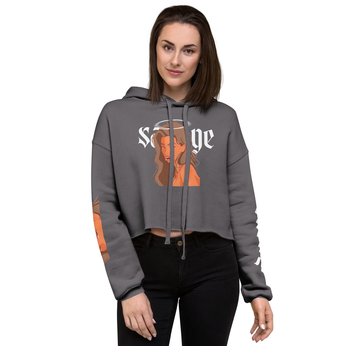 Savage - Crop-Hoodie -    #