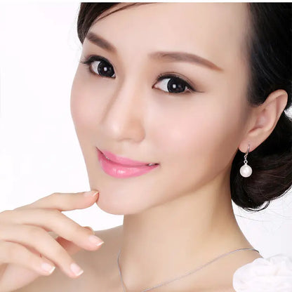 Fashionable Elegant Round Shell Pearl And Pearl Earrings -   0 #