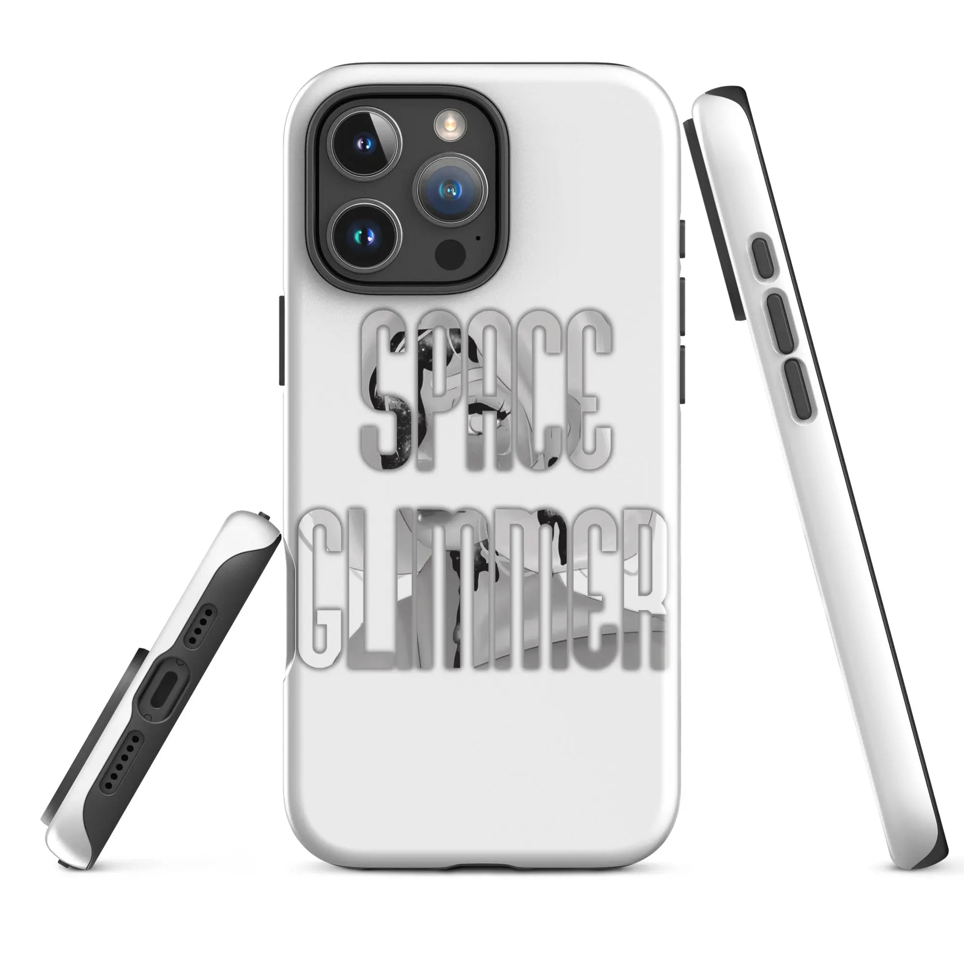 Space Glimmer - Hardcase iPhone® b/w -   Phone cases, AirPods cases #
