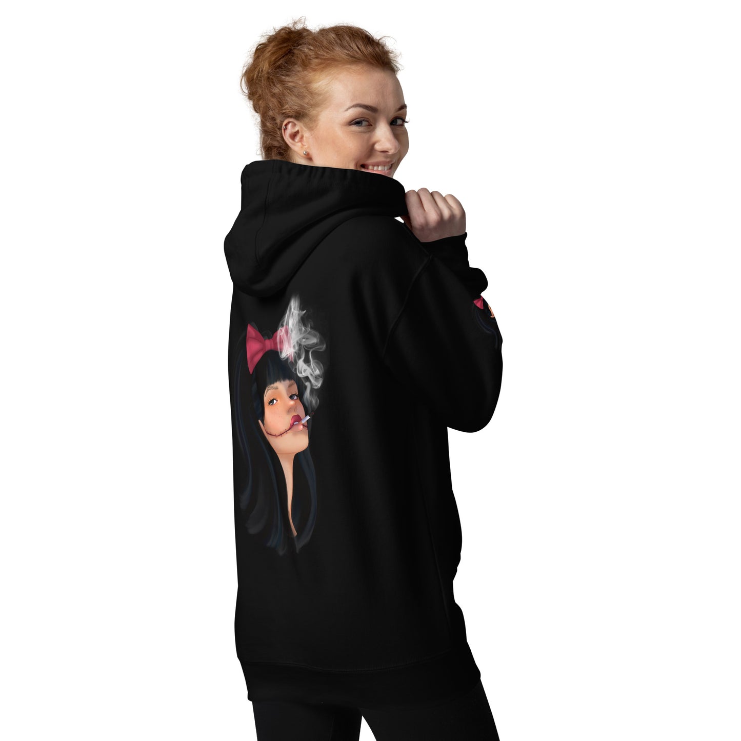 Stiched Smile - Unisex-Kapuzenpullover -   Kapuzenpullover #