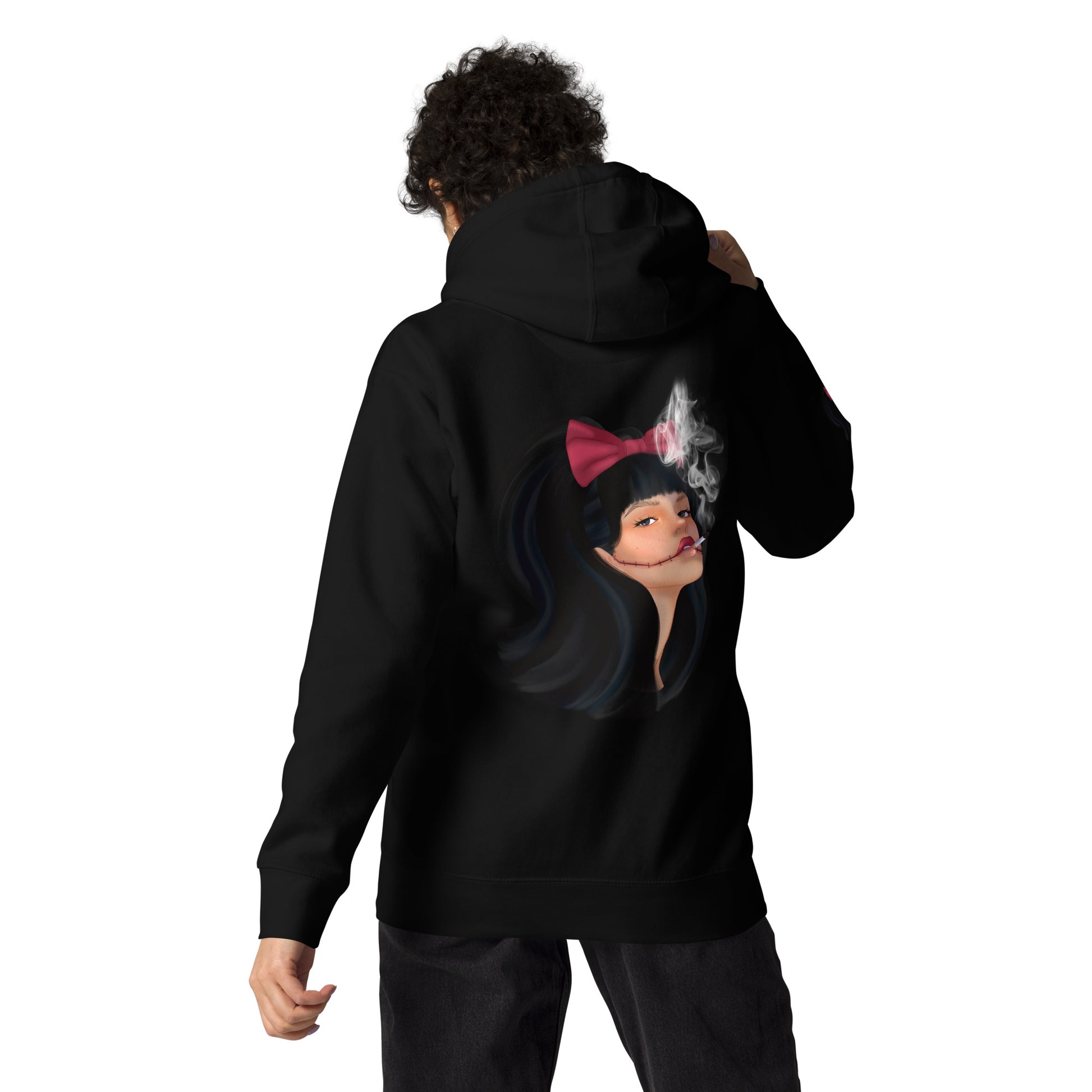 Stiched Smile - Unisex-Kapuzenpullover -   Kapuzenpullover #