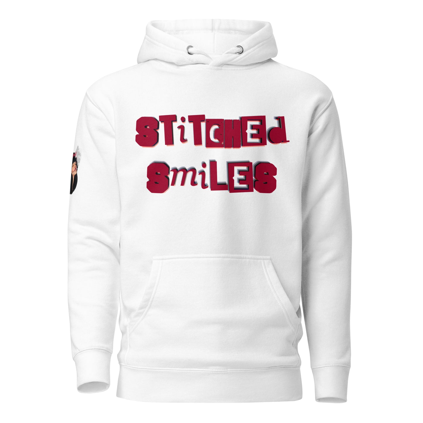 Stiched Smile - Unisex-Kapuzenpullover -   Kapuzenpullover #
