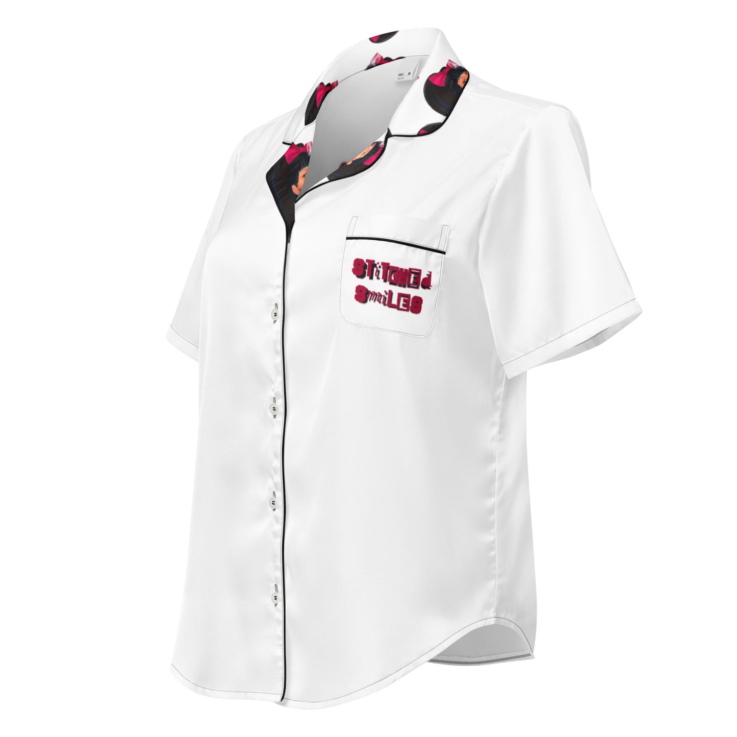 Stiched Smiles - kurzes Pyjama-Top -   PJ #