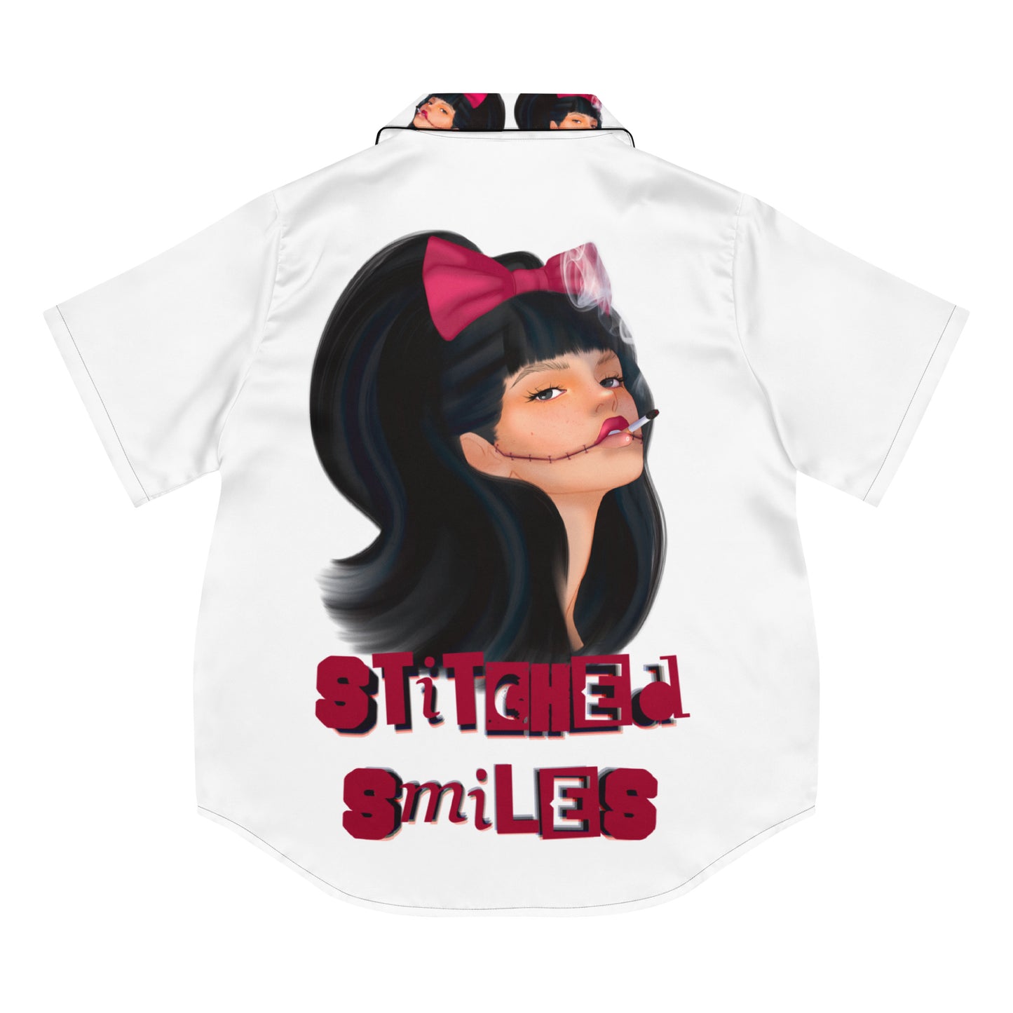 Stiched Smiles - kurzes Pyjama-Top -   PJ #