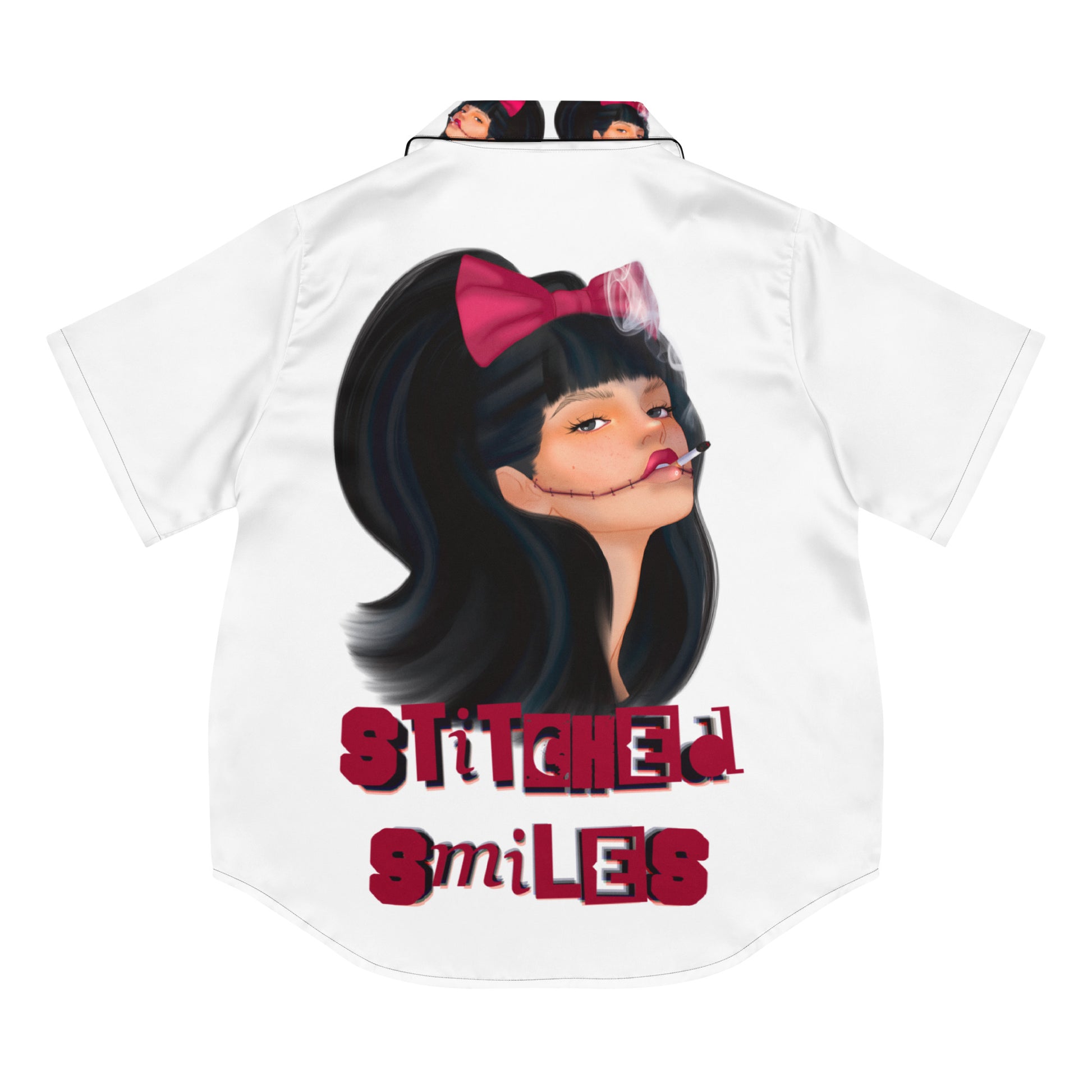 Stiched Smiles - kurzes Pyjama-Top -   PJ #