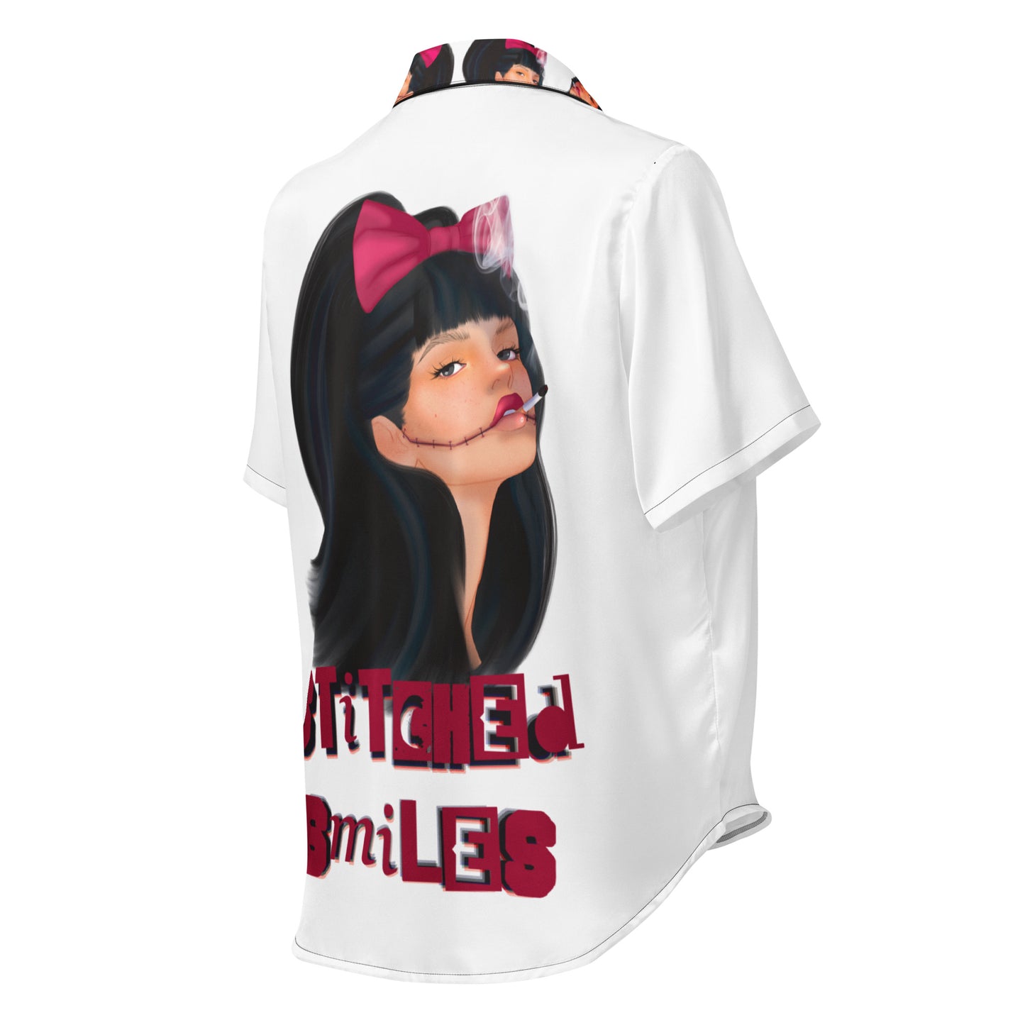 Stiched Smiles - kurzes Pyjama-Top -   PJ #