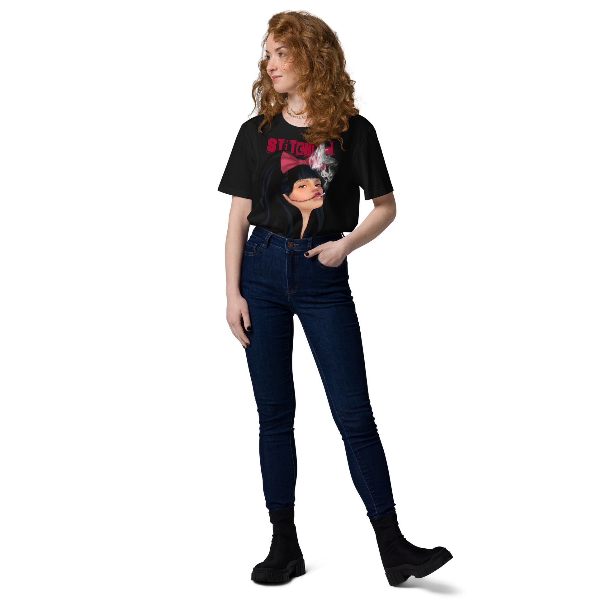Stitched Smiles - Cotton Shirt -   Shirts,Top #
