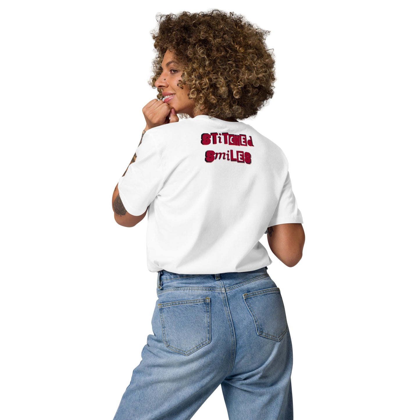 Stitched Smiles - Cotton Shirt -   Shirts,Top #