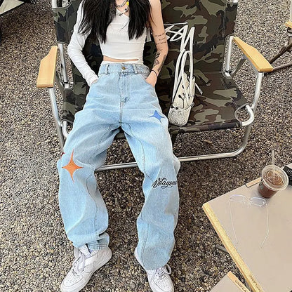 Street Hip-hop Washed Jeans -   Jeans #