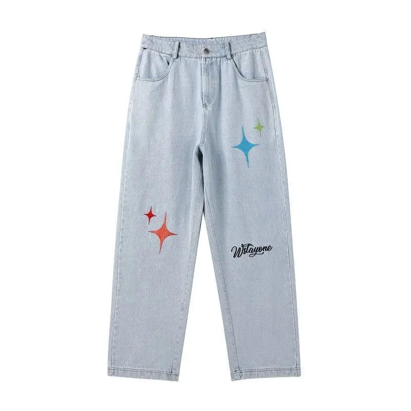 Street Hip-hop Washed Jeans -   Jeans #