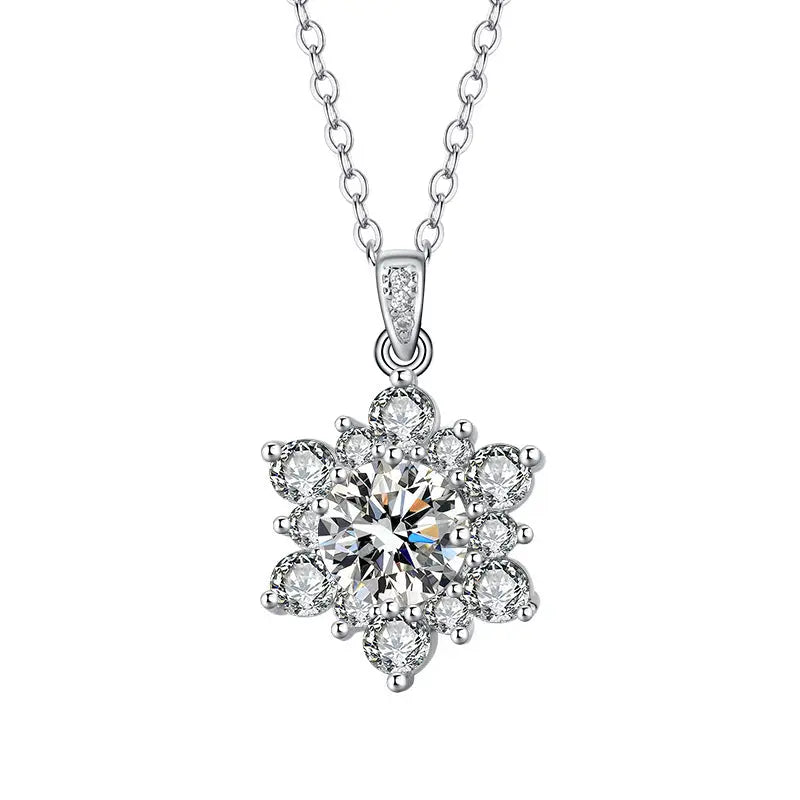 SUNFLOWER Necklace Suit Micro-inlaid Full Diamond -   Schmuck #