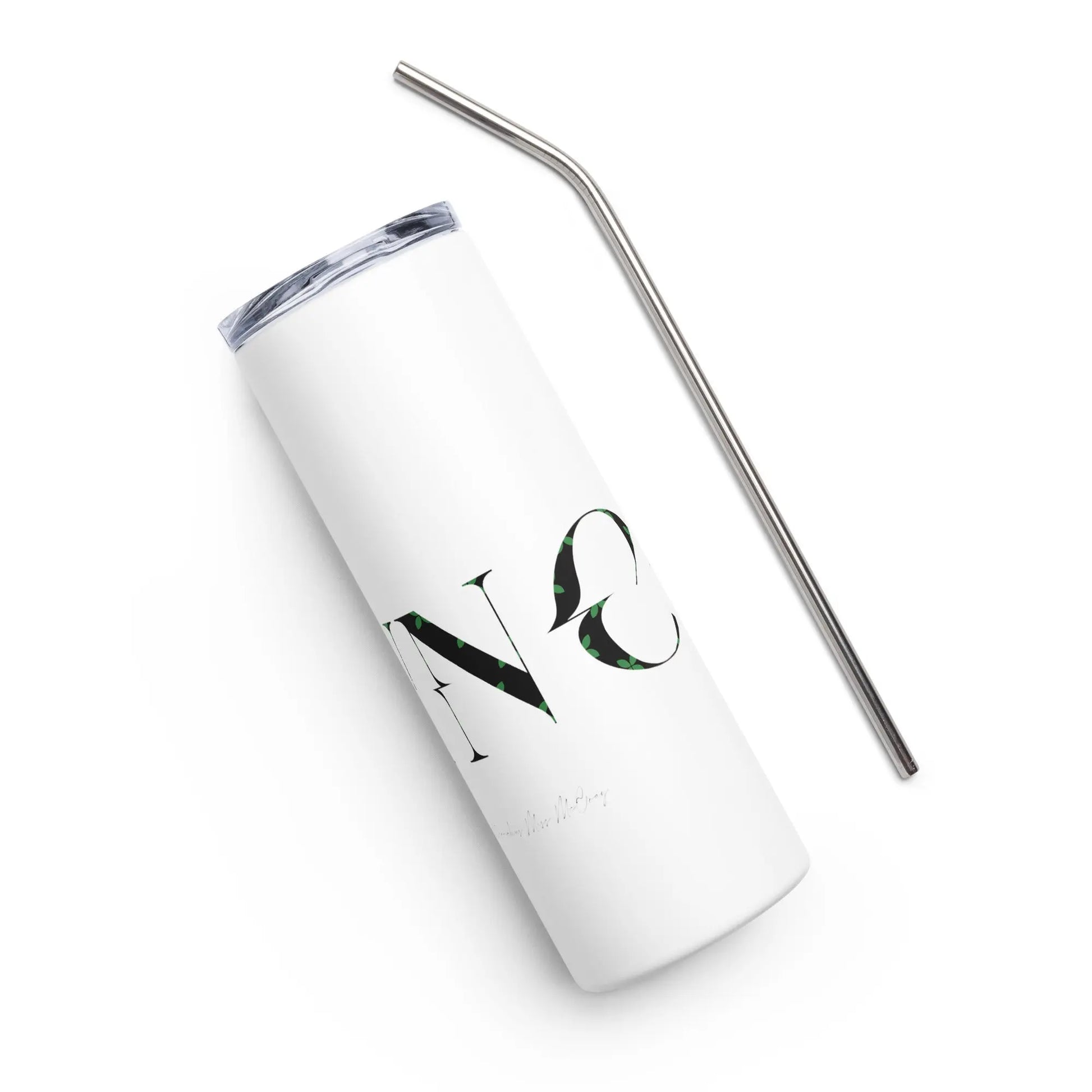 The Crown #2 - Steel Cup -   Reisebecher mit Henkel, Edelstahl Trinkflasche mit Strohhalm #