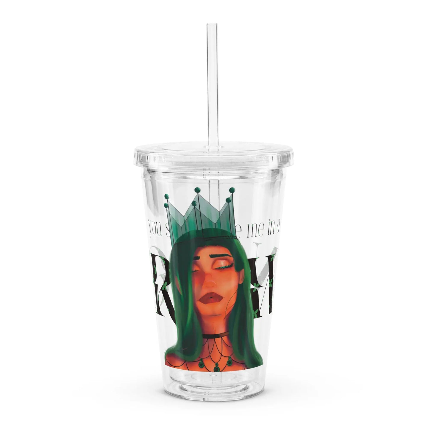The Crown - Clear Cup -   Weinbecher, Doppelwandiger Becher aus Plastik (16 oz) #