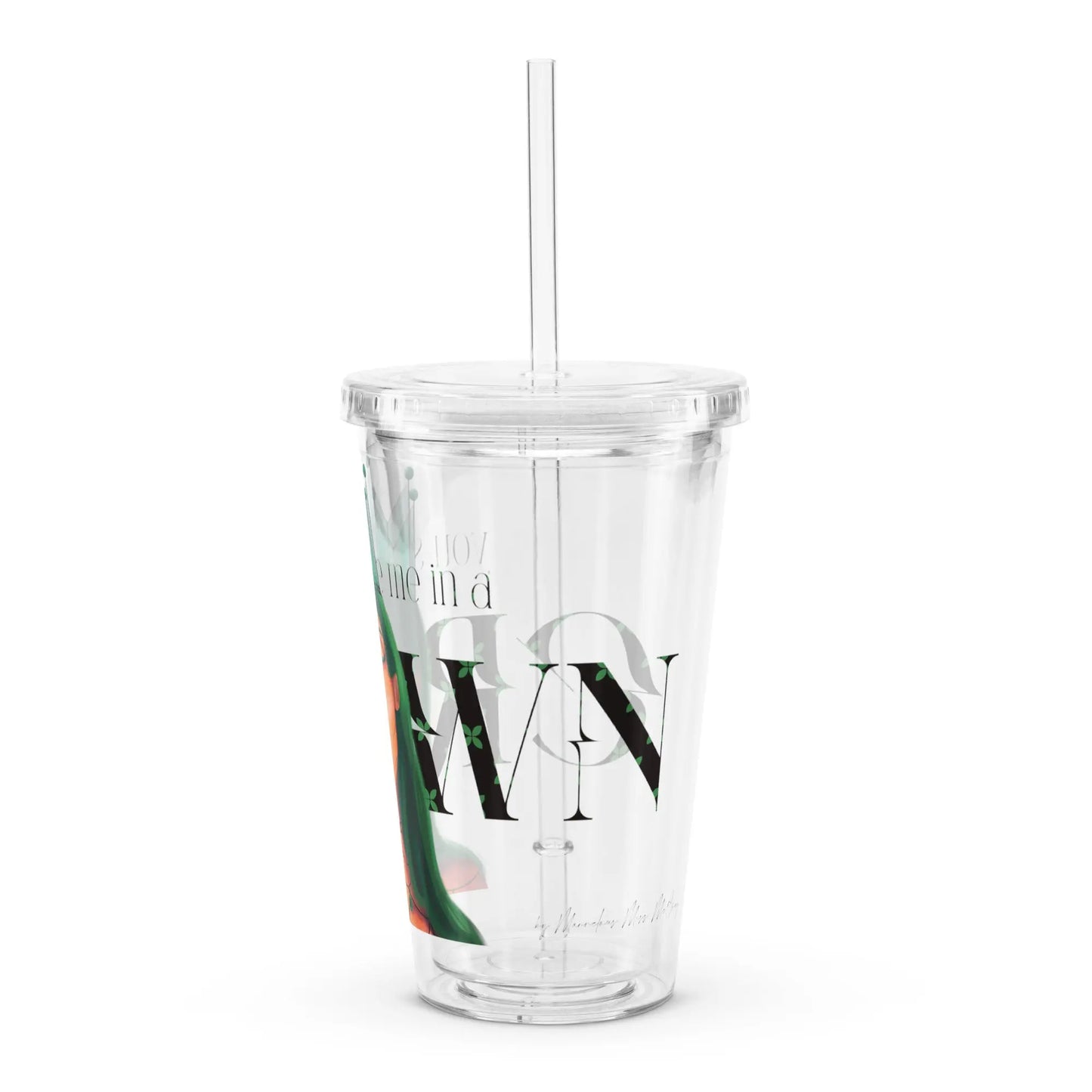 The Crown - Clear Cup -   Weinbecher, Doppelwandiger Becher aus Plastik (16 oz) #