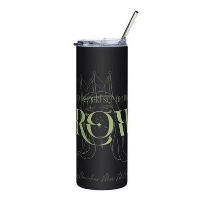 The Crown - Steel Cup -   Reisebecher mit Henkel, Edelstahl Trinkflasche mit Strohhalm #