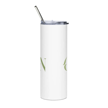 The Crown - Steel Cup -   Reisebecher mit Henkel, Edelstahl Trinkflasche mit Strohhalm #