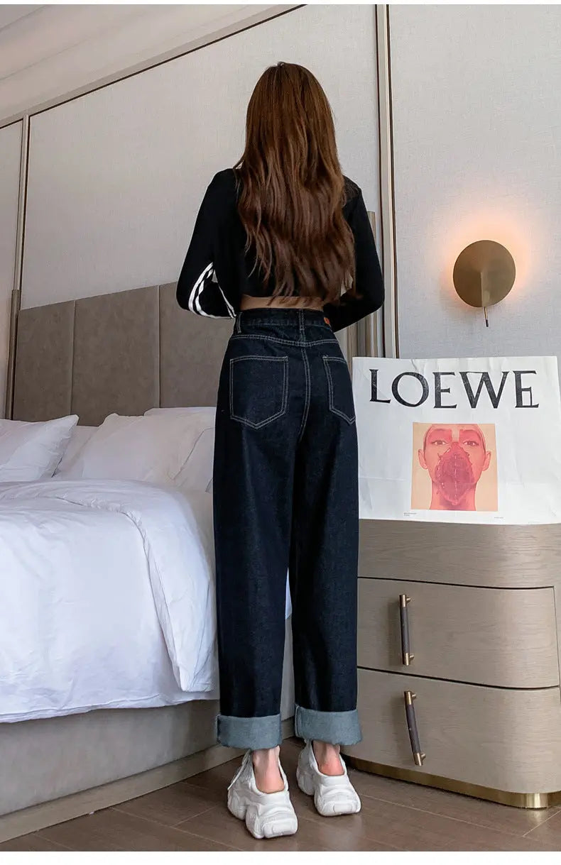 Tube Hole Mop Pants -   Jeans #