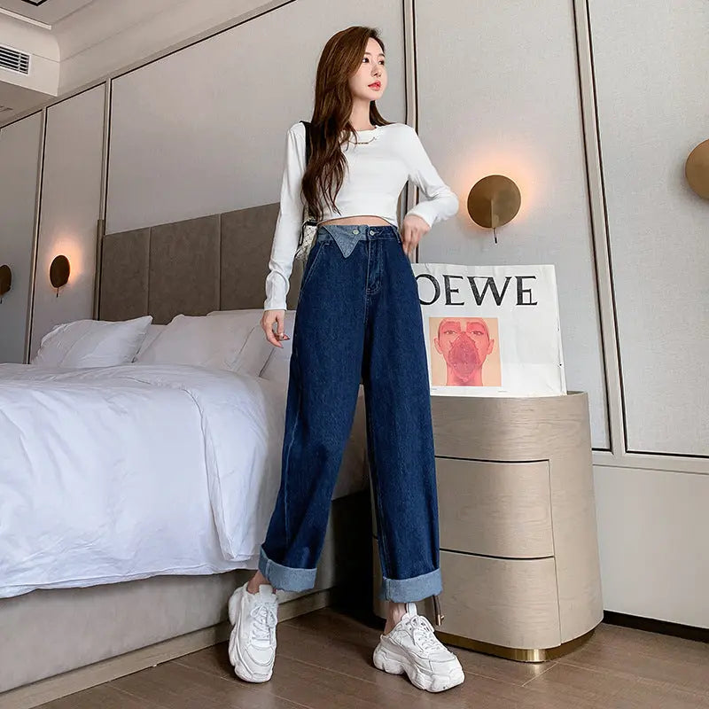 Tube Hole Mop Pants -   Jeans #