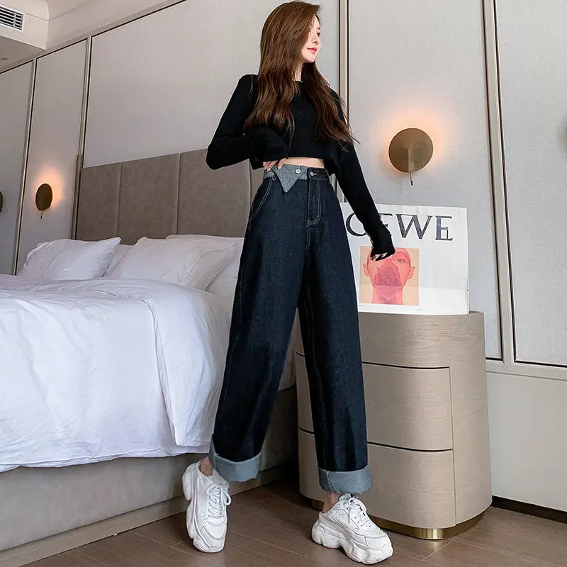 Tube Hole Mop Pants -   Jeans #