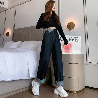 Tube Hole Mop Pants -   Jeans #