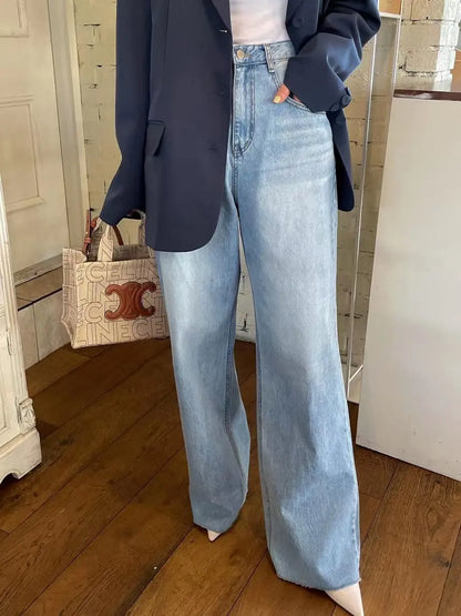 'Versatile Heart' Wide-leg Jeans -   Jeans #