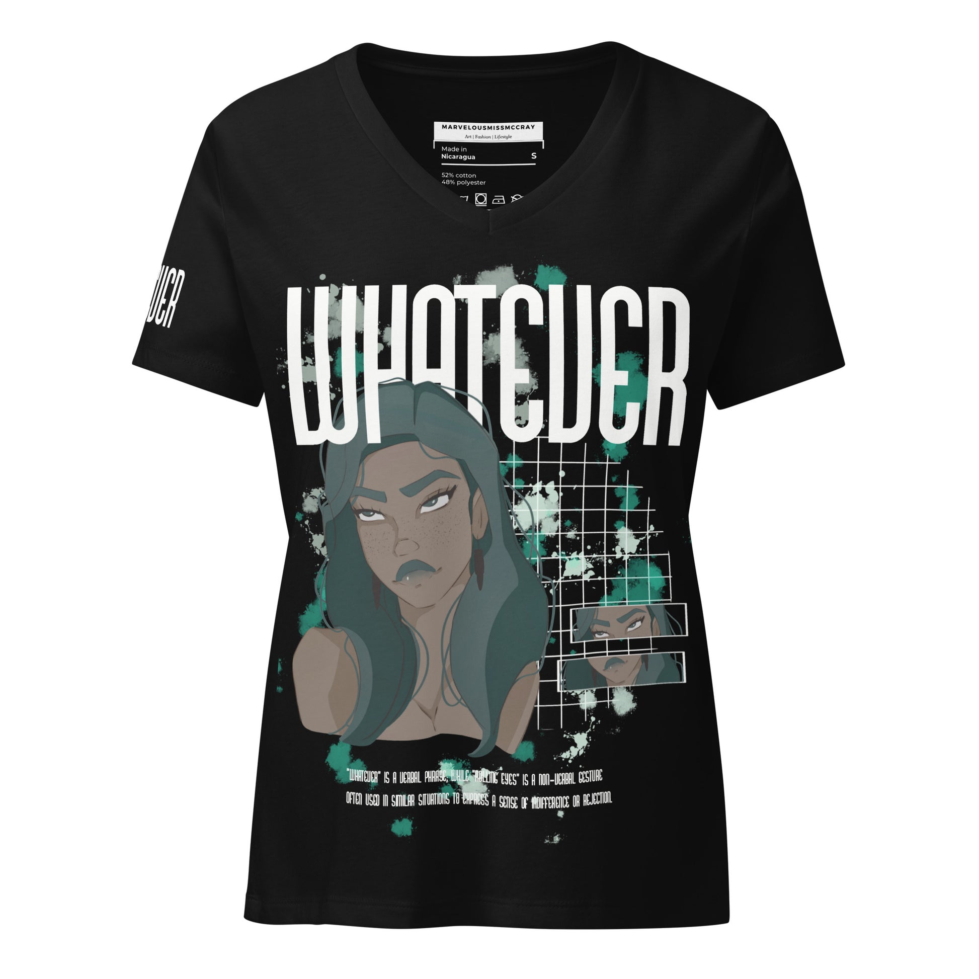 Whatever Black - Lockeres T-Shirt -   Shirts,Top #