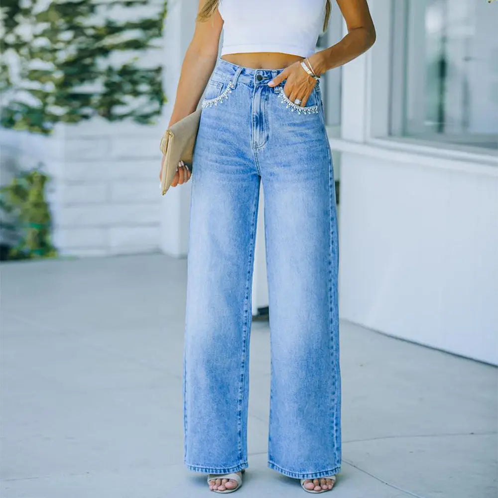 Wide Straight Jeans -   Jeans #