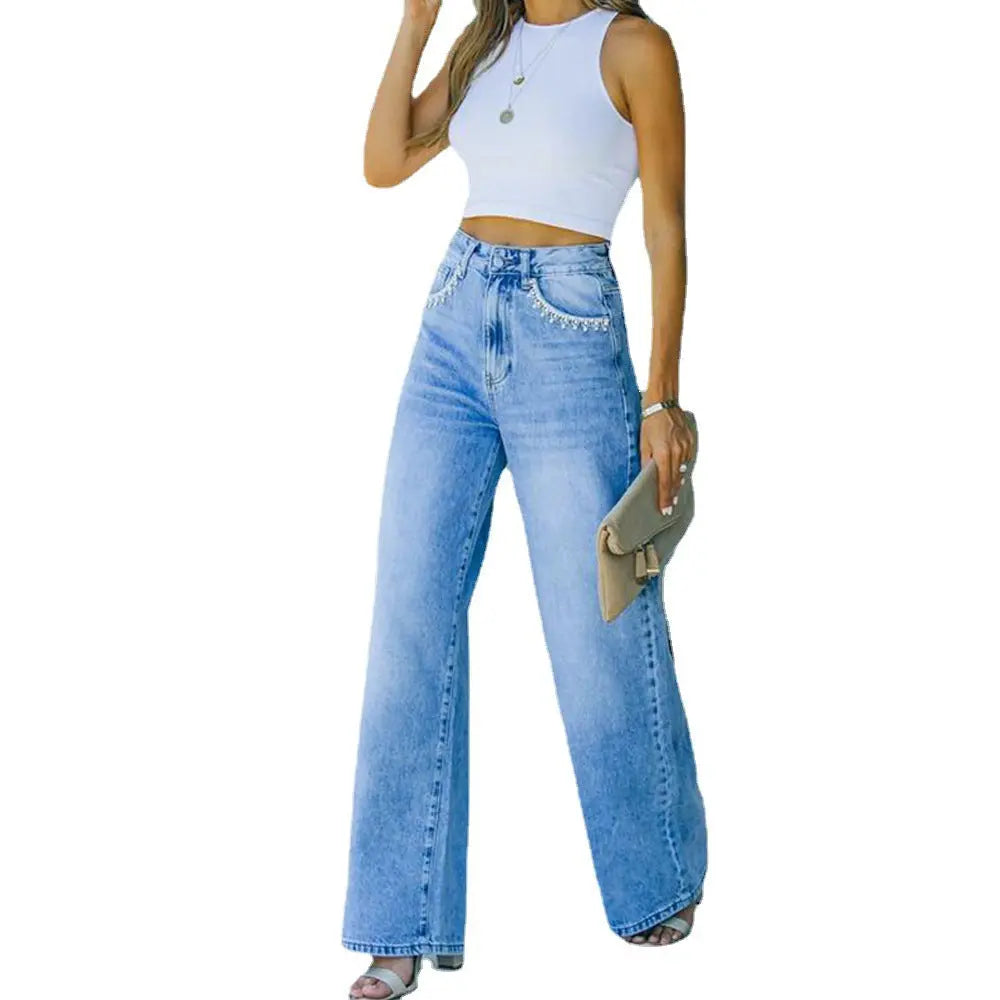 Wide Straight Jeans -   Jeans #